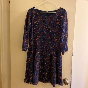 Madewell Floral Mini Dress Long Sleeve